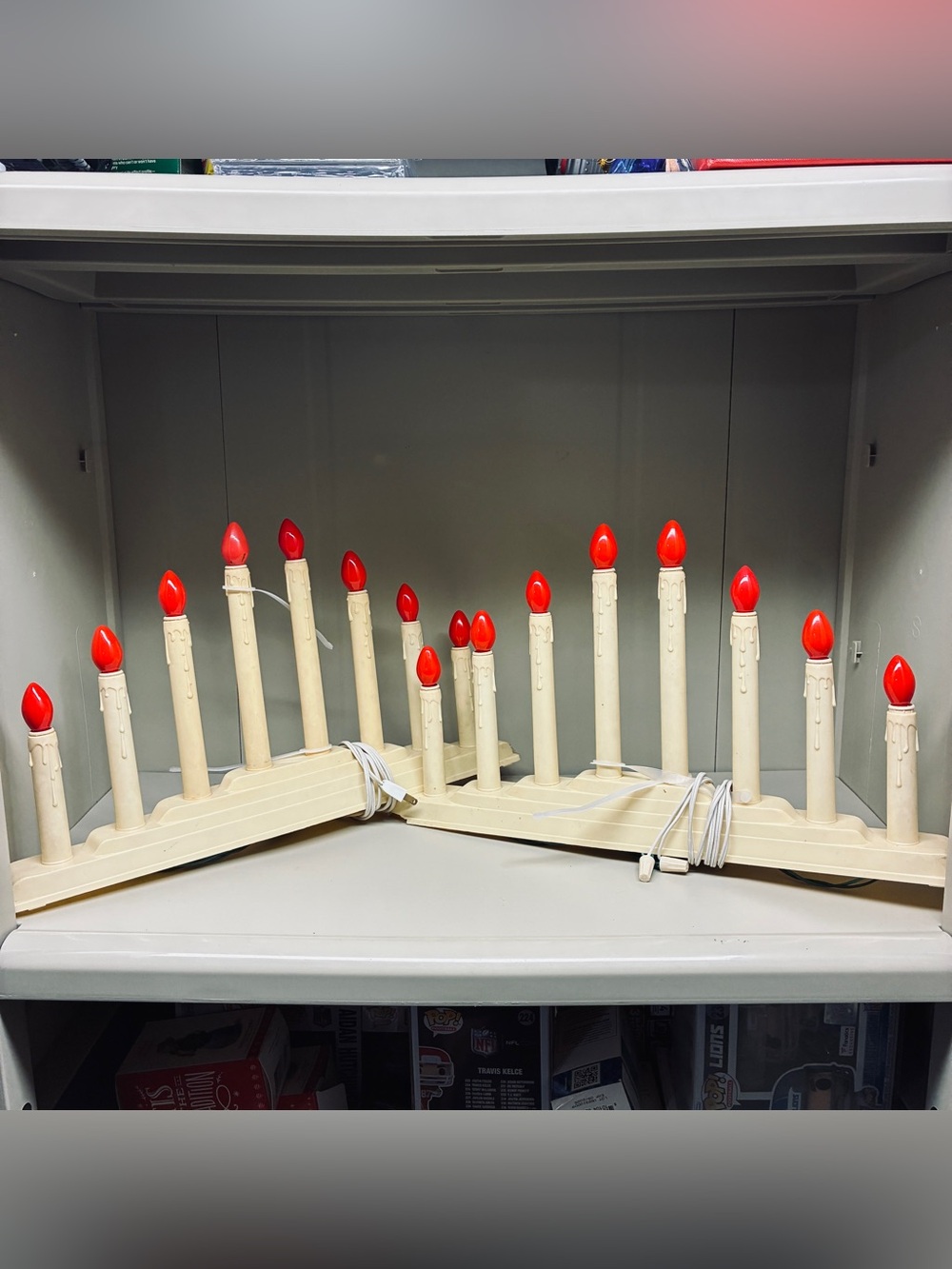 Vtg 8 Light Candolier Window Mantle Candelabra Wax Drip Candles Bundle Of 2
